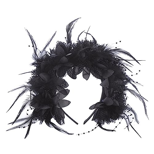 Modischer mehrfarbiger Kunstblumen-Haarreif, Halloween, Bühne, Hochzeit, Party, Styling-Stirnband, Halloween-Blumen-Haarband, Halloween-Haarband, für Damen von Mumuve