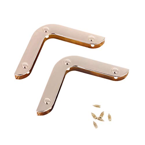Mumuve 2 x Metall-Eckenschutz für Handtaschen, zur Herstellung von Geldbörsen, Mehrfarbig: 9, Width 7.6, length 5.2 on one side, height 0.6 Mumuve 2 x Metall-Eckenschutz für Handtaschen, zur Herstellung von Geldbörsen, Mehrfarbig: 9, Width 7.6, length 5.2 on one side, height 0.6 von Mumuve