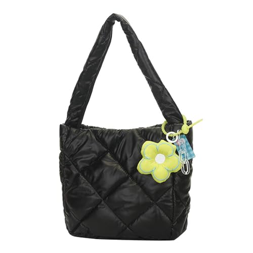 Mumuve 2023 Neue Schultertasche Handtasche gesteppt spritzwassergeschützt Damen Geldbörse Mode Tasche Große Kapazität Einkaufstasche für Mädchen, Schwarz , As shown in the picture (error 1-3cm) von Mumuve