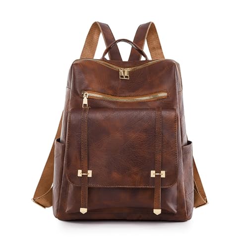 Mumuve 2023 Rucksack, PU, weiche Büchertaschen für Mädchen und Frauen, vielseitiger Rucksack, Doppelriemen, Umhängetasche, spritzwassergeschützt, Reisen, braun, As shown in the picture (error 1-3cm) Mumuve 2023 Rucksack, PU, weiche Büchertaschen für Mädchen und Frauen, vielseitiger Rucksack, Doppelriemen, Umhängetasche, spritzwassergeschützt, Reisen, braun, As shown in the picture (error 1-3cm) von Mumuve