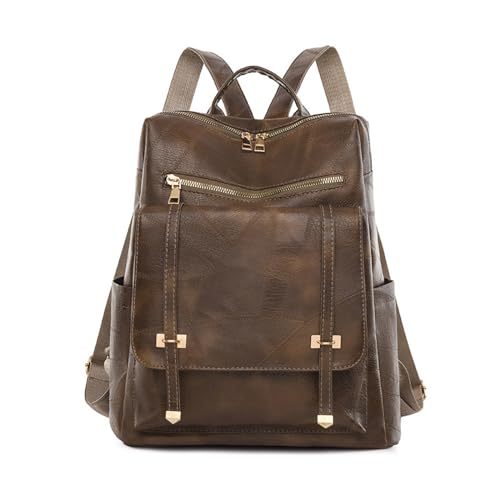 Mumuve 2023 Rucksack, PU, weiche Büchertaschen für Mädchen und Frauen, vielseitiger Rucksack, Doppelriemen, Umhängetasche, spritzwassergeschützt, Reisen, coffee, As shown in the picture (error 1-3cm) Mumuve 2023 Rucksack, PU, weiche Büchertaschen für Mädchen und Frauen, vielseitiger Rucksack, Doppelriemen, Umhängetasche, spritzwassergeschützt, Reisen, coffee, As shown in the picture (error 1-3cm) von Mumuve