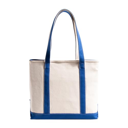 Mumuve Canvas-Tasche mit Reißverschluss, lässige Handtasche für Damen, blau, As shown in the picture (error 1-3cm) von Mumuve