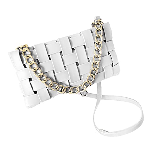 Mumuve Damen Abendhandtaschen Geflochtene Schultertasche PU Leder Weave Geldbörse, Mehrfarbig, 10 Stück, 27cm*6cm*14cm von Mumuve