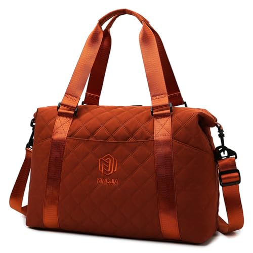 Mumuve Damen-Reisetasche mit großem Fassungsvermögen, für kurze Reisen, mit einfacher Befestigung am Koffergriff, Fitnessstudio, Orange, As shown in the picture (error 1-3cm) von Mumuve