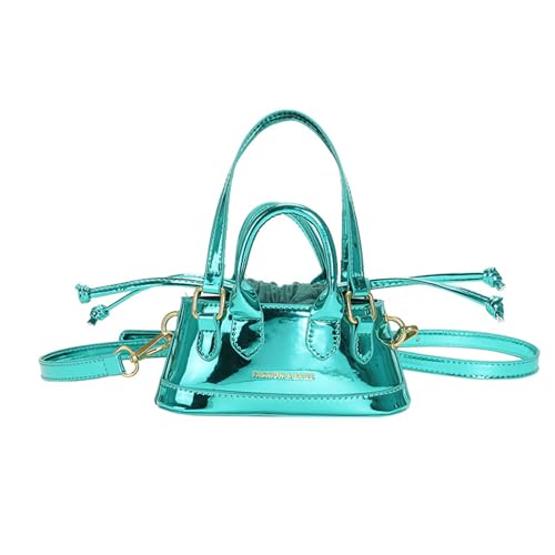 Mumuve Damen-Umhängetasche, Handtasche, Geldbörse mit verstellbarem Riemen und Griffen oben, Leder-Schultertasche, grün, As shown in the picture (error 1-3cm) von Mumuve