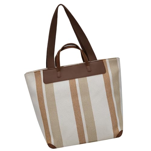 Mumuve Damentasche mit großem Fassungsvermögen, Schultertasche, Kontrastfarbe, Unterarmtasche, gestreift, Handtasche, All-Matching Achseltasche, Pendeln, khaki, As shown in the picture (1-3cm error) Mumuve Damentasche mit großem Fassungsvermögen, Schultertasche, Kontrastfarbe, Unterarmtasche, gestreift, Handtasche, All-Matching Achseltasche, Pendeln, khaki, As shown in the picture (1-3cm error) von Mumuve