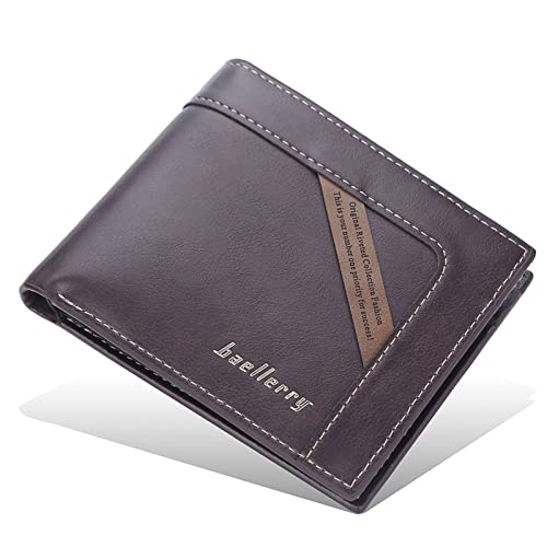 Mumuve Faltbare Herren-Geldbörse aus PU-Leder mit mehreren Taschen, Mehrfarbig, 10, Size: approx.10x2x12cm/3.93x0.78x4.72in von Mumuve