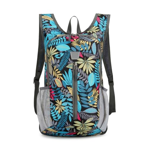 Mumuve Faltbarer wasserdichter Rucksack, kleiner Reiserucksack, Wanderrucksack, wasserdichter Rucksack, Tagesrucksack, Blätter, Size: approx 16x30x48cm/6.3x11.81x18.9inch Mumuve Faltbarer wasserdichter Rucksack, kleiner Reiserucksack, Wanderrucksack, wasserdichter Rucksack, Tagesrucksack, Blätter, Size: approx 16x30x48cm/6.3x11.81x18.9inch von Mumuve