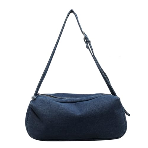 Mumuve Geräumige Einkaufstasche, lässig, leicht, Retro-Reisetasche, Umhängetasche, Schultertasche, blau, 7.41 in x 13.65 in von Mumuve