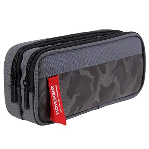 Mumuve Große Kapazität Bleistift für Etui Stifttasche Schule, dunkelgrau, 22.4*9.7*6.1CM von Mumuve