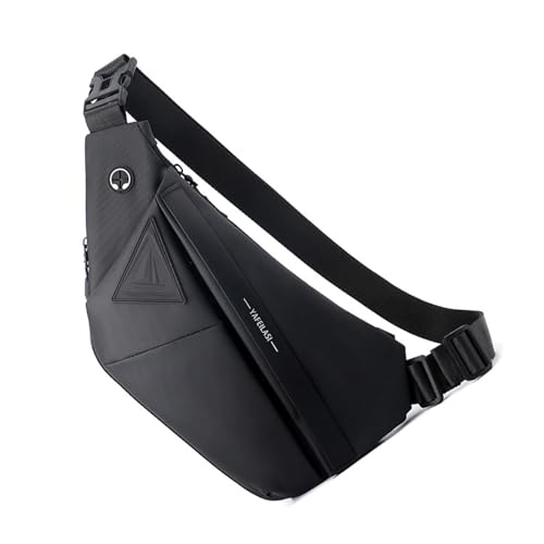 Mumuve Gürteltasche, Camping, Brusttasche, große Kapazität, Tasche für Herren, spritzwassergeschützt, über die Schultertasche, Crossbody, Schwarz , As shown in the picture (error 1-3cm) von Mumuve