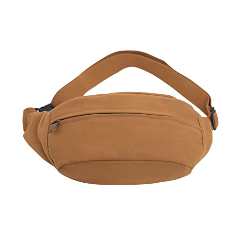 Mumuve Gürteltasche aus Segeltuch, große Kapazität, Sport-Gürteltasche, Brusttasche für Teenager, Uni, Crossbody, Hüfttasche, Schulter, khaki, As shown in the picture (error 1-3cm) von Mumuve