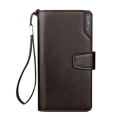 Mumuve Herren Geldbörsen lang Kreditkartenetui Herren Geldbörse groß, coffee, Size:app. 19.5 x 10.5 x 3cm / 7.67 x 4.13 x 1.18in von Mumuve