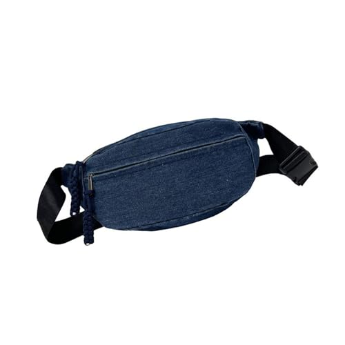 Mumuve Hüfttasche, kleine Umhängetasche, modische Hüfttasche, Harajukus-Stil, Brusttasche mit verstellbarem Riemen, Handytasche, blau, As shown in the picture (1-3cm error) von Mumuve