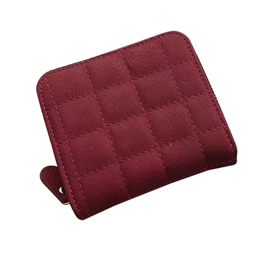 Mumuve Kompakte kleine Geldbörse für Damen, koreanische Münzbörse mit Reißverschluss, mit Stickerei, eleganter PU-Kartenhalter für den täglichen Gebrauch, Mehrfarbig, 10, 11*10*3cm von Mumuve