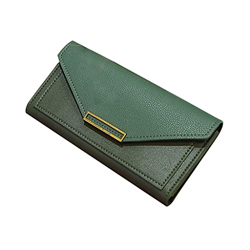 Mumuve Modische Damen-Geldbörse, PU-Leder, lange Brieftasche, Kartenhalter, Telefon, Gn, 19cm*1.5cm*9.5cm von Mumuve