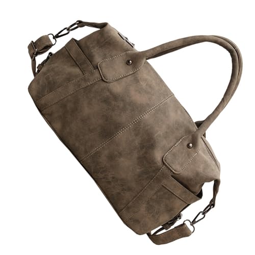 Mumuve Modische Umhängetasche aus Kunstleder für Damen, mit Reißverschluss und verstellbarem Riemen, Crossbody-Tasche, groß, khaki, As shown in the picture (1-3cm error) von Mumuve