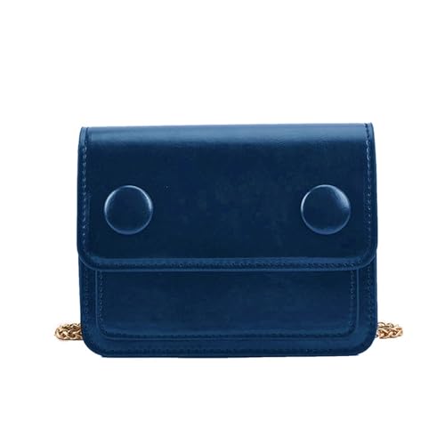 Mumuve Modische Umhängetasche mit Kette, Umhängetasche, Handtasche, Geldbörse, Handygeldbörse für Damen und Mädchen, blau, As shown in the picture (error 1-3cm) von Mumuve