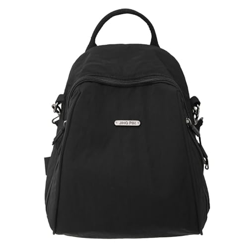 Mumuve Modischer kleiner Rucksack für Damen, lässiger Tagesrucksack mit mehreren Taschen, Umhängetasche, Schultertasche für Reisen und den täglichen Gebrauch, Schwarz , As shown in the picture (1-3cm von Mumuve