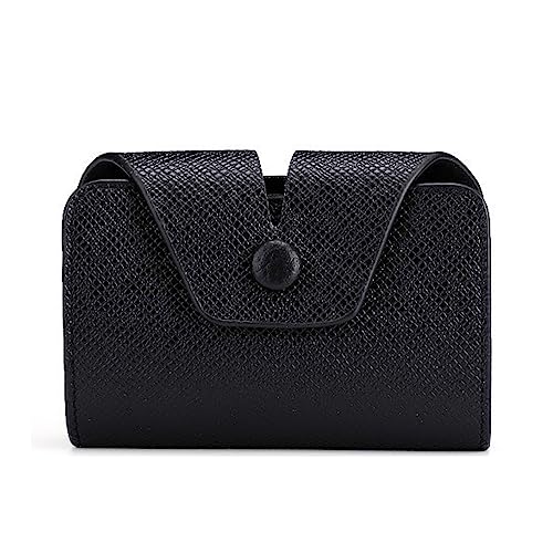 Mumuve PU Kreditkartenetui Kartenhalter Business Kleingeld Tasche für Frauen Münzgeldbörse Geld, Schwarz , Size: app. 10.5x8.5x2cm /4.13x3.34x0.78in von Mumuve