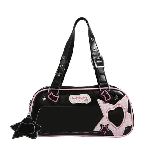 Mumuve Schultertasche, transparent, Achseltasche, Schüler-Büchertasche, große Kapazität, Handtasche, japanische Stile, Itabag für den täglichen Gebrauch, 4, As shown in the picture (1-3cm error) von Mumuve