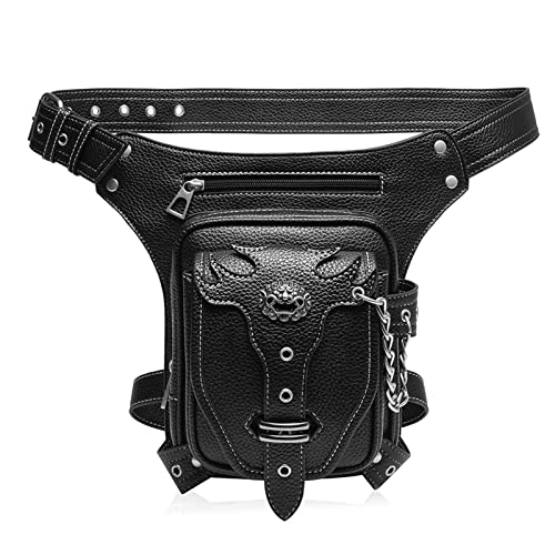 Mumuve Steampunk Gürteltasche, Gothic-Leder, Schultertasche, Umhängetasche, Oberschenkel, Bein, Mehrere Farben - 5, 11.7x9.75in Mumuve Steampunk Gürteltasche, Gothic-Leder, Schultertasche, Umhängetasche, Oberschenkel, Bein, Mehrere Farben - 5, 11.7x9.75in von Mumuve