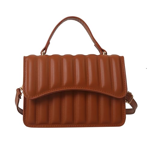 Mumuve Stilvolle Damentasche Minimalisten & Handtasche Trendige Umhängetasche Crossbody Bay Modische Tasche für Freizeit, braun, As shown in the picture (error 1-3cm) von Mumuve