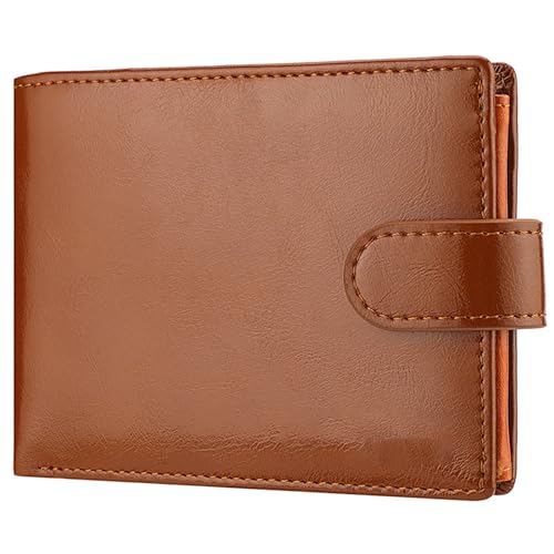 Mumuve Stilvolle Herren-Geldbörse aus PU-Leder mit mehreren Kartenfächern und Münzfach, braun, 13*10*1.7cm von Mumuve