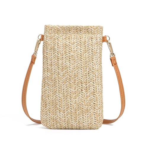 Mumuve Stilvolle Umhängetasche für Damen, kleine Umhängetasche mit langem Riemen, modische Stroh-Handtasche für Mädchen, Mehrfarbig: 9, As shown in the picture (error 1-3cm) von Mumuve