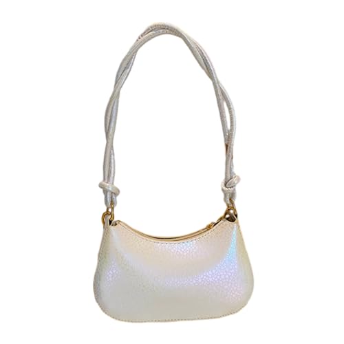 Mumuve Stilvolle Unterarmtasche mit Kette zeigen Sie Ihren Charme mit dem einzigartigen und auffälligen Blickfang, weiß, As shown in the picture (error 1-3cm) von Mumuve