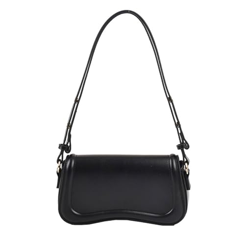 Mumuve Stilvolle und vielseitige Umhängetasche aus PU-Leder für Damen für den täglichen Gebrauch, Schwarz , 24*15*6cm von Mumuve