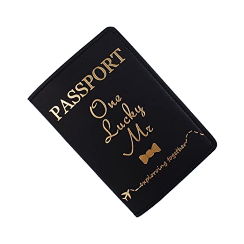 Mumuve Tragbares Kreditkartenetui für Braut und Bräutigam, Schwarz , 5.46x3.51in von Mumuve