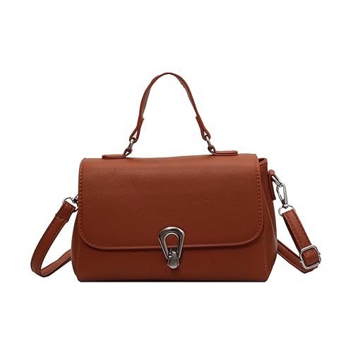 Mumuve Umhängetasche für Damen, mit Klappe, Umhängetasche, Handtasche, Geldbörse mit verstellbarem Schultergurt, modisch, braun, As shown in the picture (error 1-3cm) von Mumuve