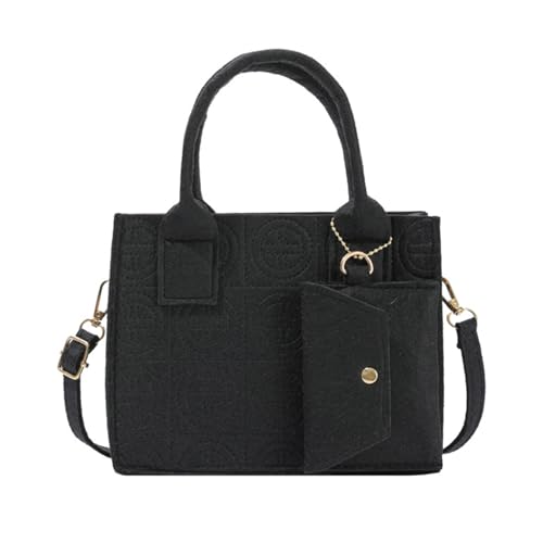 Mumuve Umhängetasche mit Münzgeldbörse, modische Damen-Umhängetasche, Handtasche, Schultertasche, Schwarz , As shown in the picture (error 1-3cm) von Mumuve