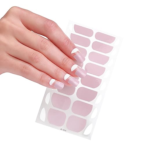 Nagellack-Aufkleber-Set für UV-Lampe, benötigt volle Nagelfolien, selbstklebende Maniküre, Dekoration, Nagelstreifen, Nagelapplikationen, Nagelaufkleber, Nagelvinyls, Nageltransfers von Mumuve