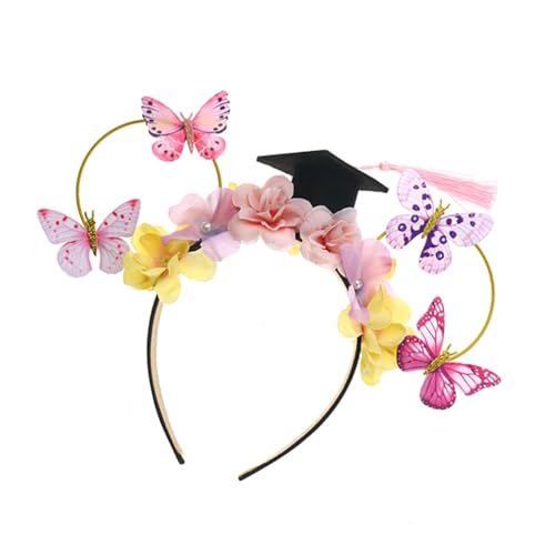 Schmetterlings-Blumenkronen für Mädchen und Frauen, handgefertigt, ideal für Hochzeiten und Abschlussfeiern von Mumuve