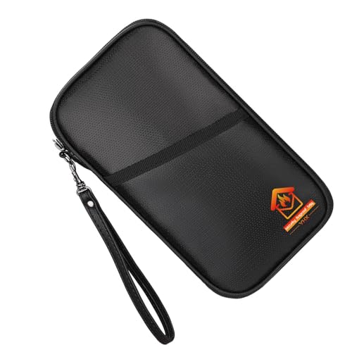 Wasserabweisende Dokumentenmappe mit Doppelreißverschlüssen, feuerfeste Tasche, Dokumentenmappe für sichere Aufbewahrung von Mumuve