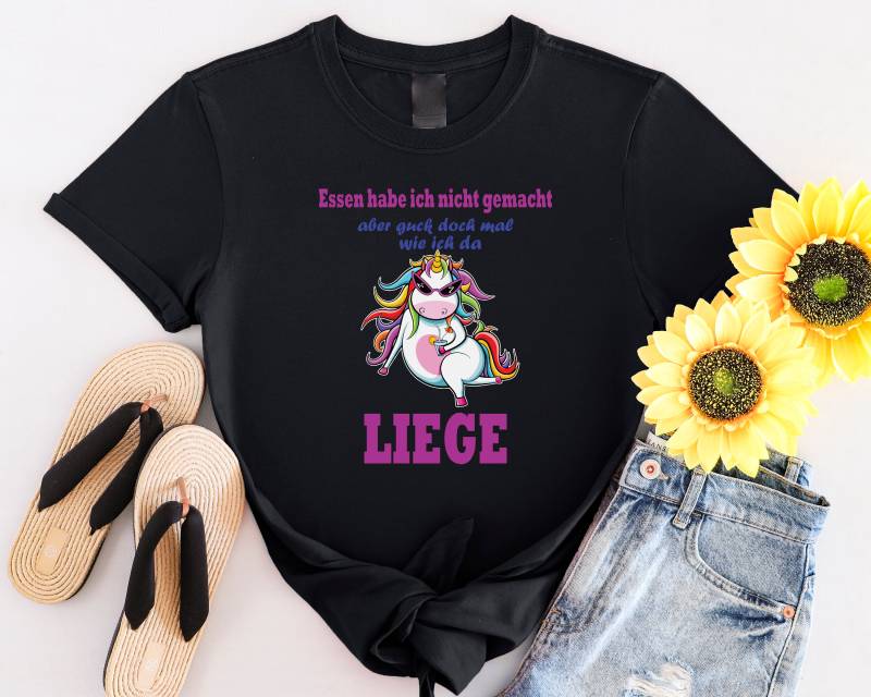 Einhorn Shirt Guck Doch Mal Wie Ich Da Liege Lustiges Buntes Funny Frauenshirt Einhorn Shirt Guck Doch Mal Wie Ich Da Liege Lustiges Buntes Funny Frauenshirt von MundArtWear