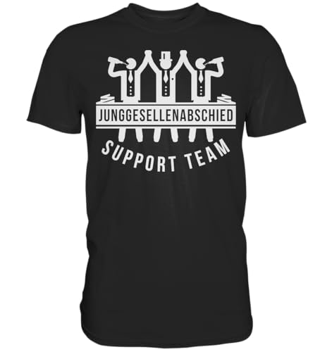 MundartWear - Junggesellenabschied Support Team T - Shirt – Lustiges Männer JGA Shirt für Bräutigam Freunde, Party Crew, Trauzeugen & Hochzeitsfeier MundartWear - Junggesellenabschied Support Team T - Shirt – Lustiges Männer JGA Shirt für Bräutigam Freunde, Party Crew, Trauzeugen & Hochzeitsfeier von MundartWear