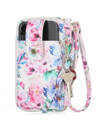 Mundi Jacqui RFID-Umhängetasche für Damen, veganes Leder, kleine Reisehandtasche mit Handyhalter, kompakter Organizer mit Kartenfächern und verstellbarem Riemen, Urlaubs-Geldbörse in süßem von Mundi