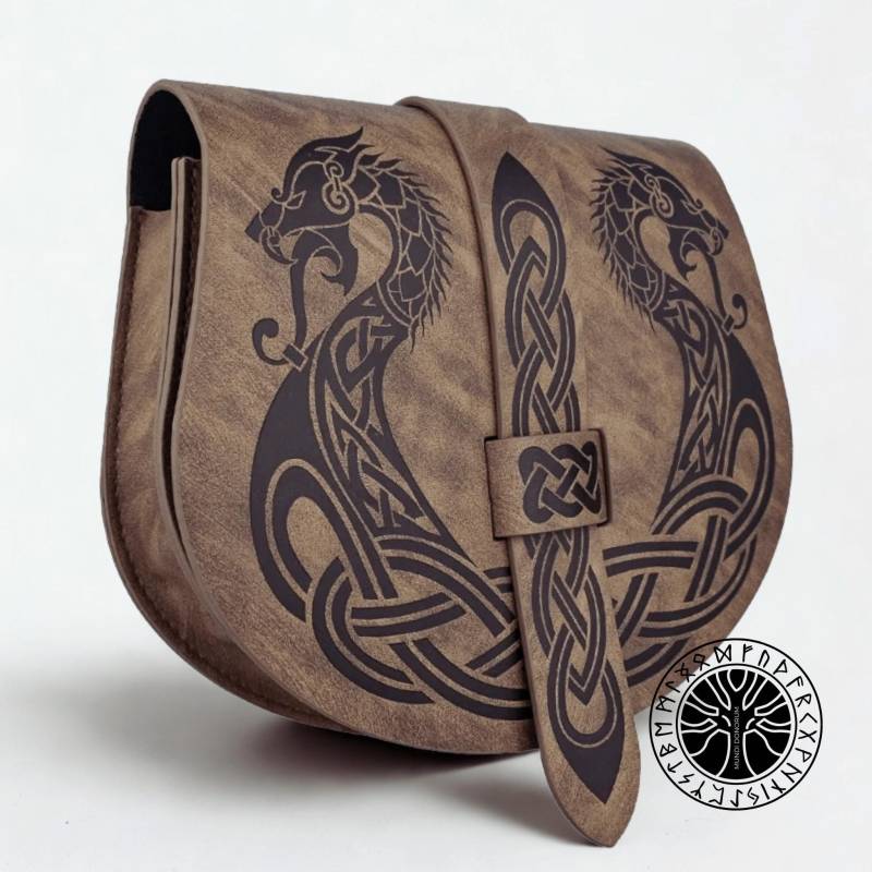 Festival Bauchtasche Aus Pu-Leder, Larp & Cosplay Wikinger Accessoire, Geschenk Für Und Mittelalterfans von MundiDonorum