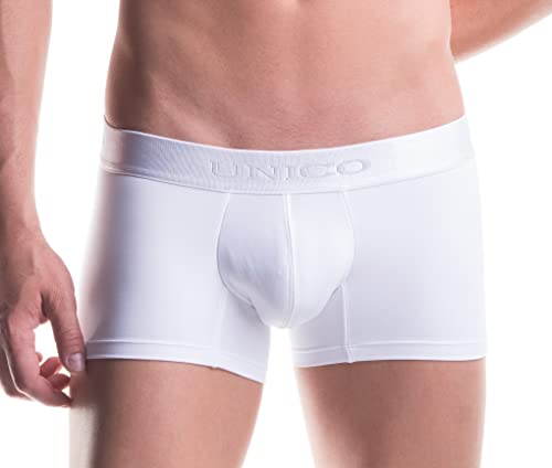 Mundo Unico Herren Retro Pants Cristalino Kurz Mikrofaser Weiss S von Unico