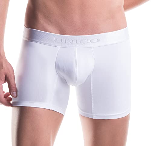 Mundo Unico Herren Trunks Cristalino Lang Mikrofaser Weiss L von Mundo Unico