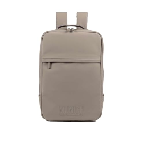 Munich Damen Essence Recycled Fw25 Backpack C/Taupe Taschen und Rucksäcke, braun von Munich