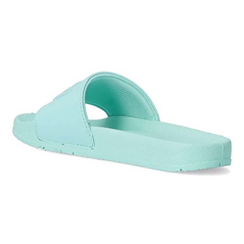 Munich Damen Flat Slider 3D Logo Turquoise Flipflop, Türkis, 39 EU von Munich