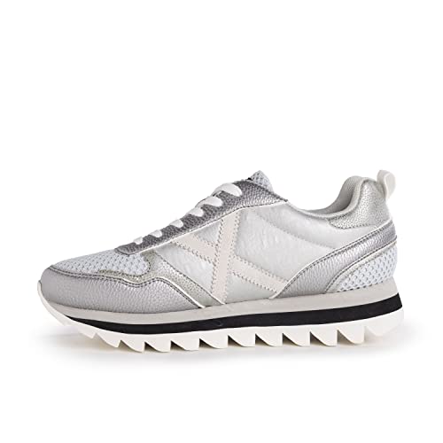 Munich Damen Ripple-Datei Sneaker, Silber 046, 36 EU von Munich