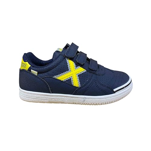 Munich G3 Kid VCO Trendico 347 Fußballschuhe für Kinder, Blau/Gelb – Synthetik, Blau Gelb, 32 EU von Munich