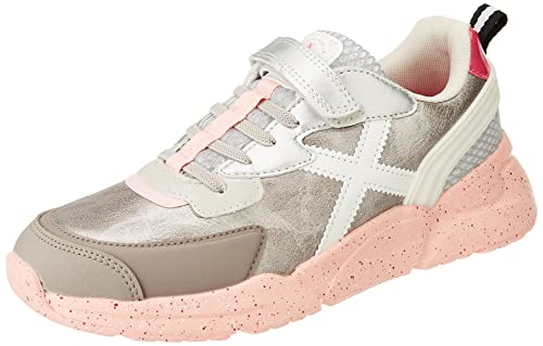 Munich Mädchen Mini Track VCO 51 Sneaker, Silber, 37 EU von Munich