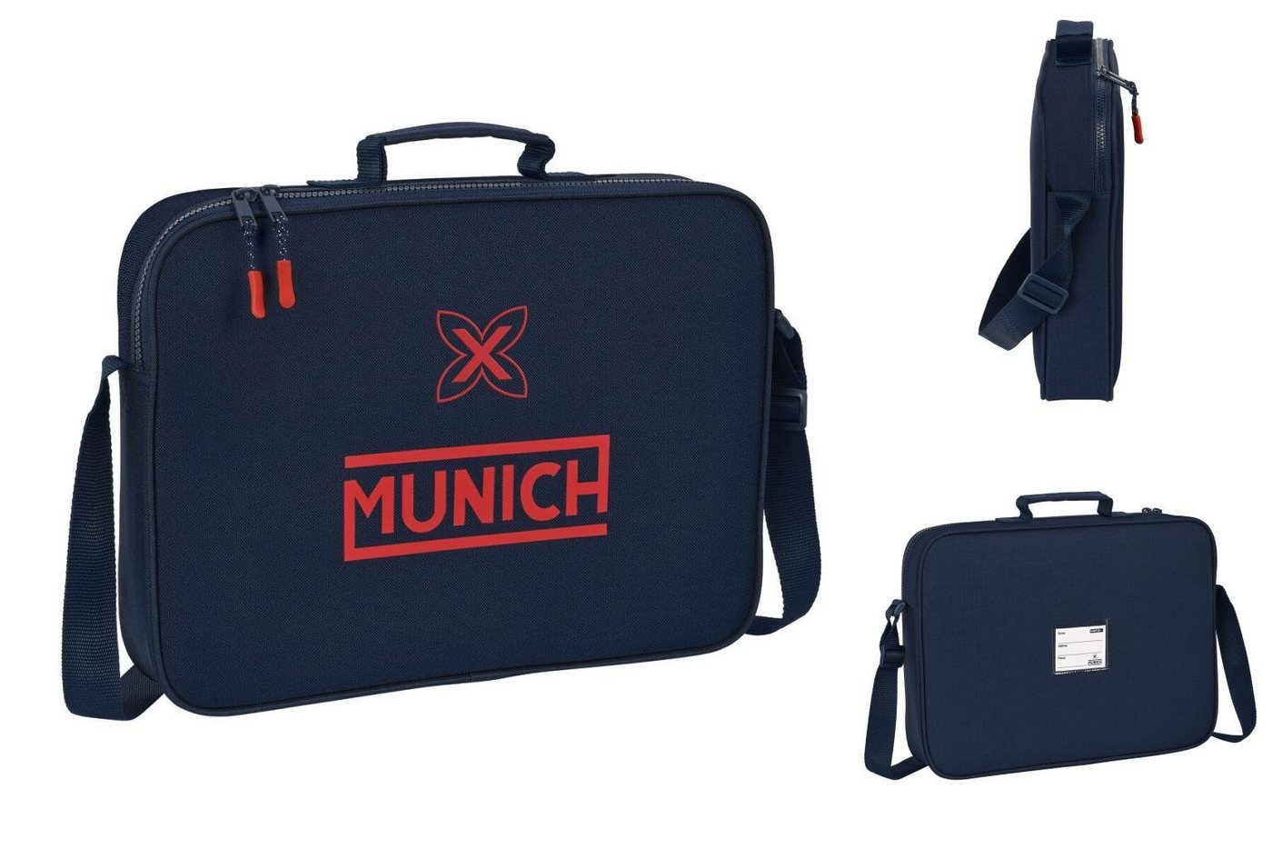 Munich Rucksack Munich Schultasche Flash Marineblau 38 x 28 x 6 cm von Munich