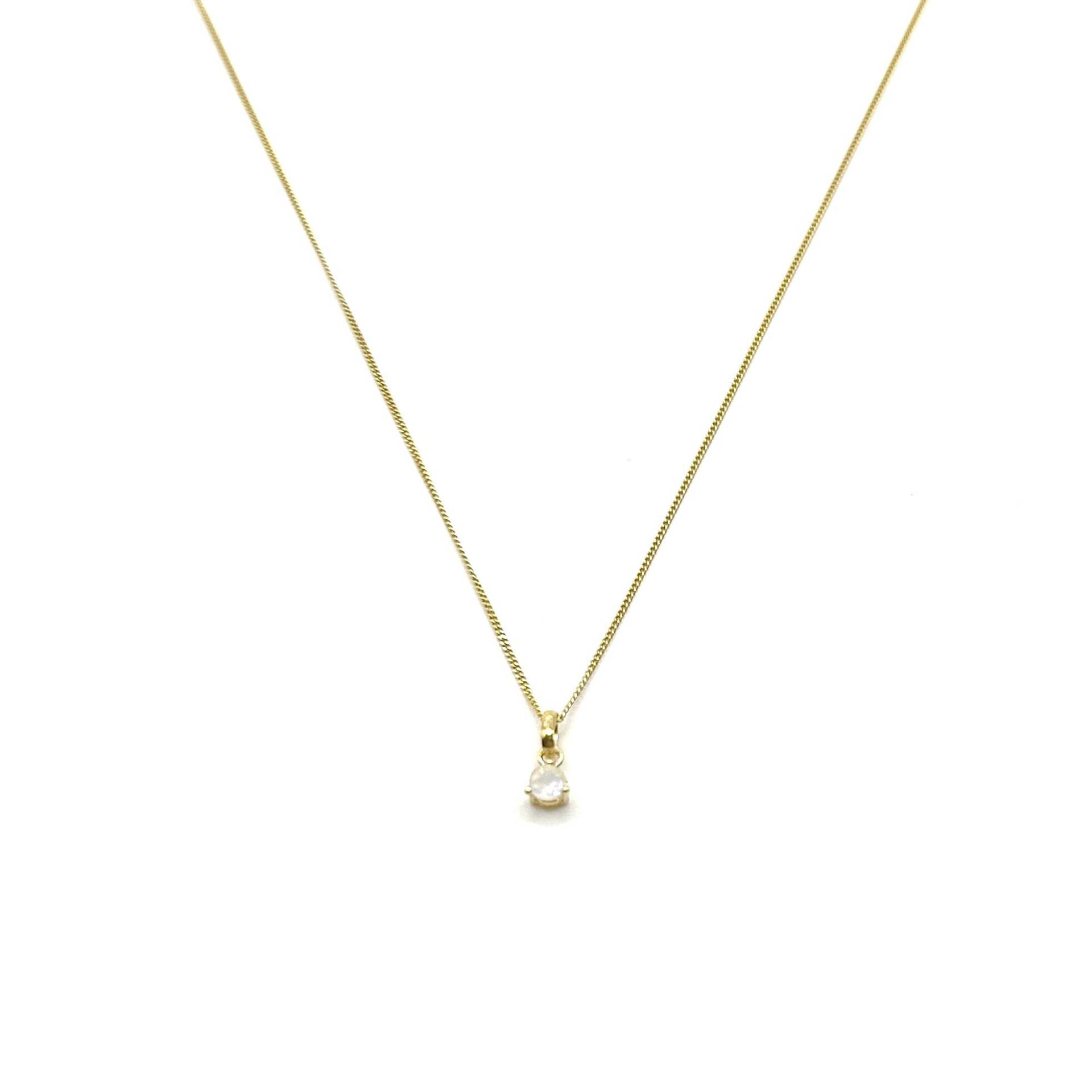 Kette Geburtsstein Juni - Echter Edelstein Mondstein, 333Er Gold Persönlicher Schmuck von MunichJewels